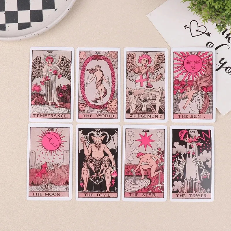 Charming Pink Tarot Cards
