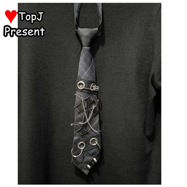 Gothic Skull Chain Tie